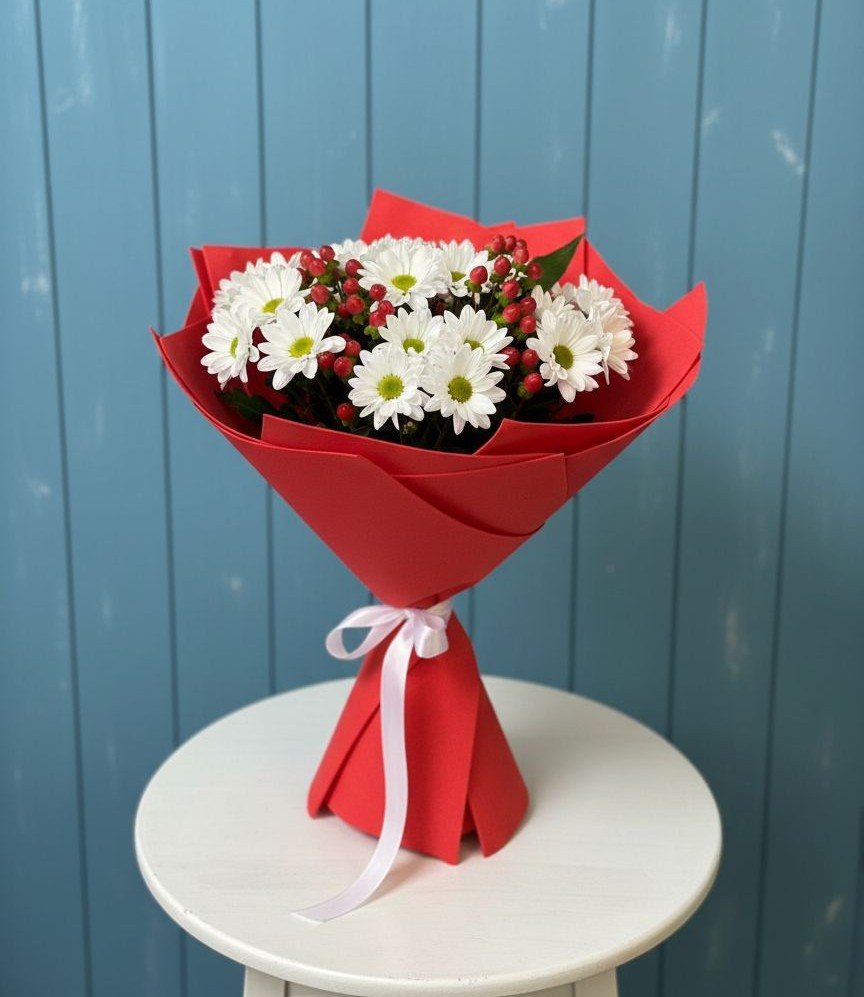 Букет цветов из: Хризантемы в Стрелке Краснодарского края