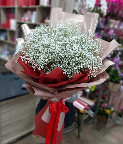Букет цветов из: Гипсофила в Стрелке Краснодарского края