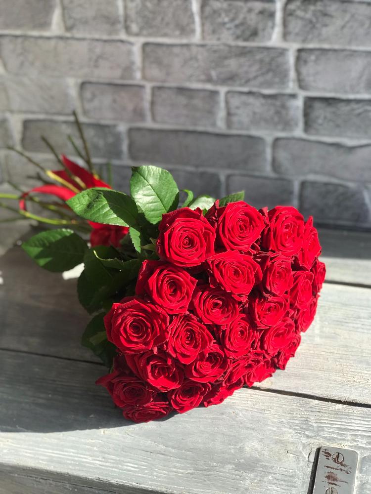 Букет Красные розы Фридом в Стрелке Краснодарского края