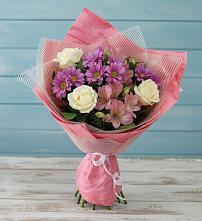 Букет цветов из:  Герберы в Стрелке Краснодарского края