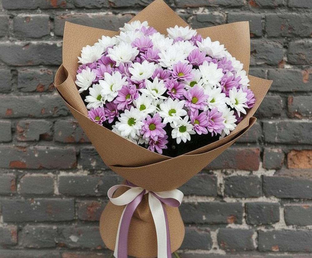 Букет цветов из: Хризантемы в Стрелке Краснодарского края