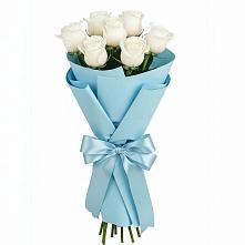 Букет 7 белых роз Проуд #REPLACE_PRED# Стрелке Краснодарского края