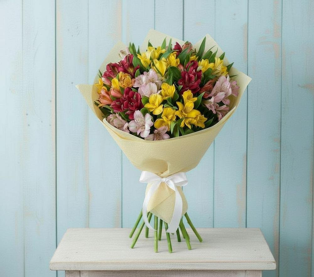 Букет цветов из: Альстромерии в Стрелке Краснодарского края