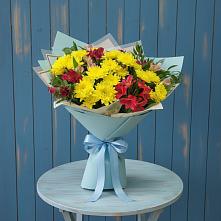 Букет цветов из:  Альстромерии и Хризантемы #REPLACE_PRED# Стрелке Краснодарского края