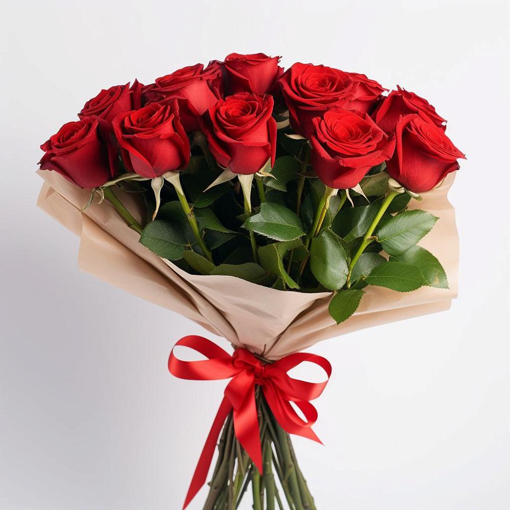 Букет 11 Красных роз Эдлесс Лав в Стрелке Краснодарского края