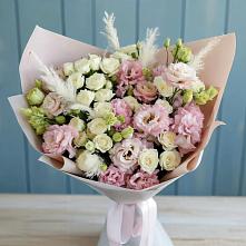 Букет цветов из:  Альстромерии и Розы #REPLACE_PRED# Стрелке Краснодарского края
